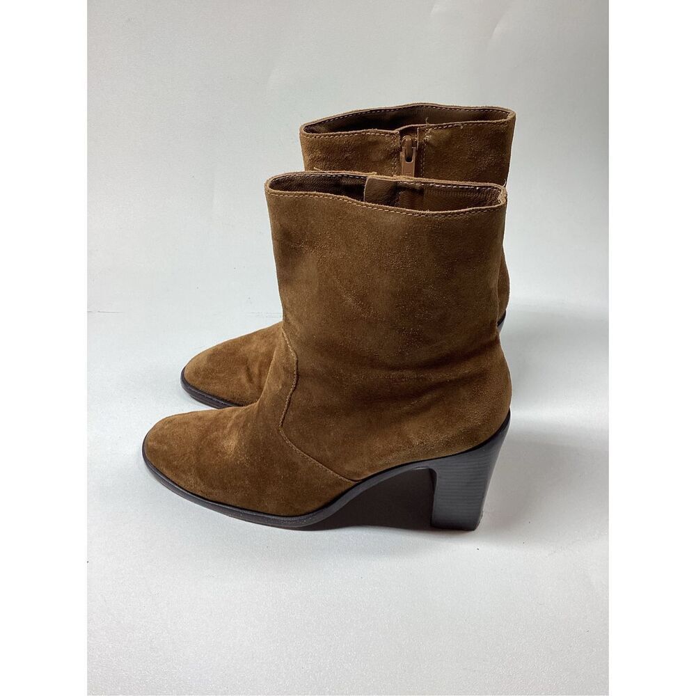 Loeffler Randall Blair Brown Leather‎ Heeled Ankle Boots Women’s Size 7.5 - Picture 6 of 10